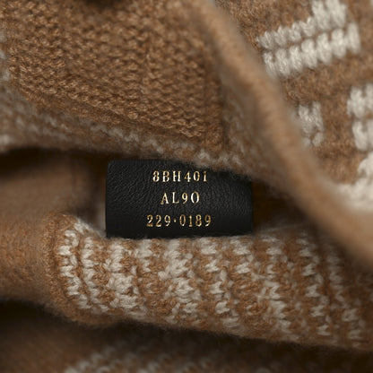 Cashmere Knit FF Large Shopper Tote Cammello