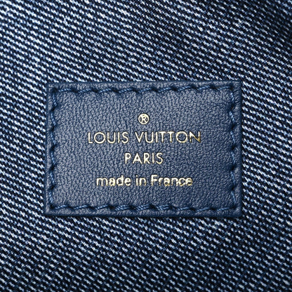 Lambskin Embossed Monogram Coussin PM Denim Blue
