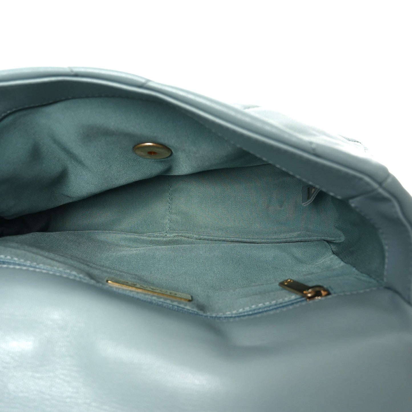 Goatskin Quilted Medium Chanel 19 Flap Light Blue