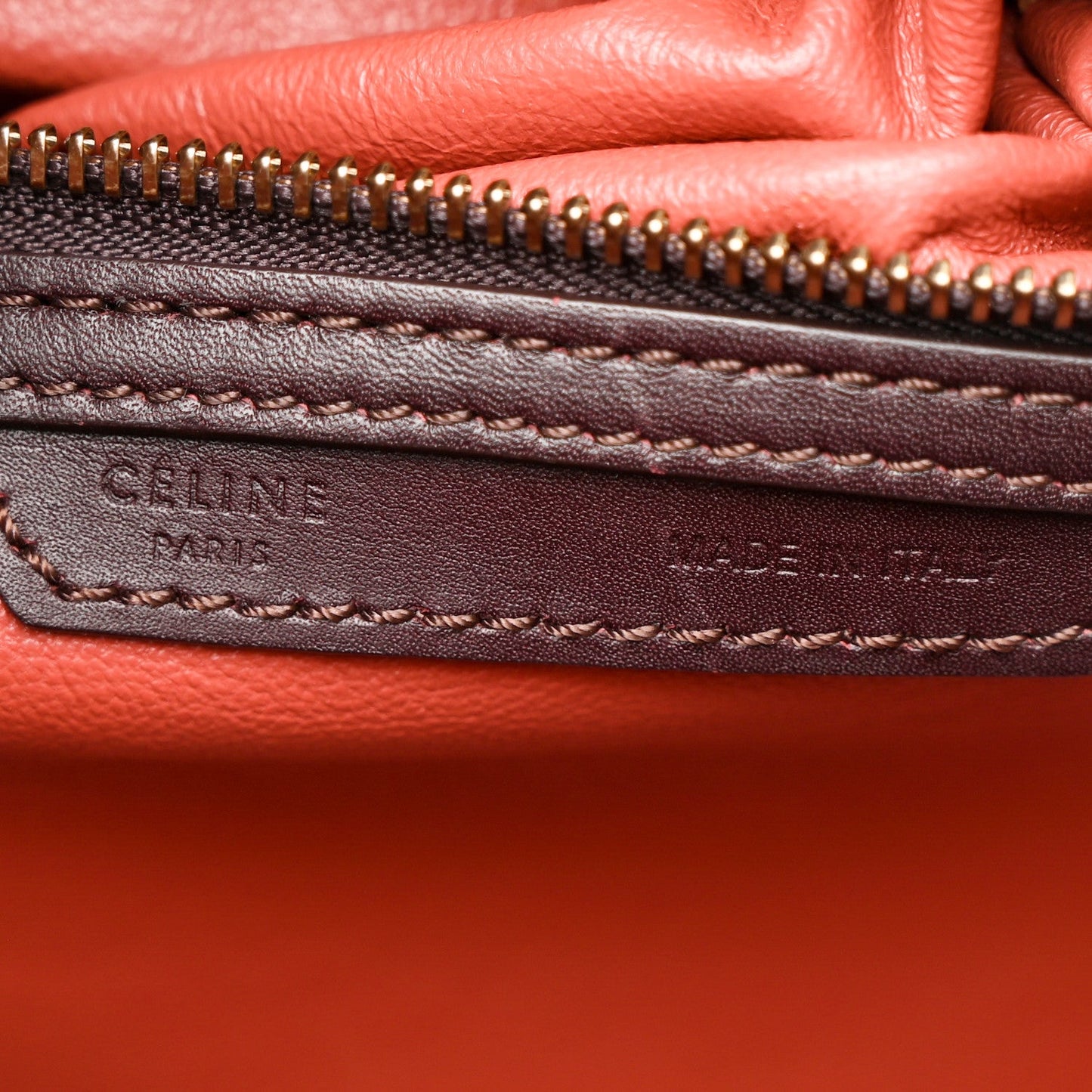 Satin Calfskin Mini Tri-Color Luggage Blood