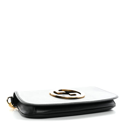 Roxy Calfskin Blondie Chain Shoulder Flap Bag Black