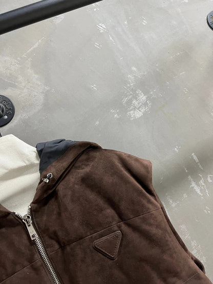 PRADA 25S SUEDE DOWN VEST 384