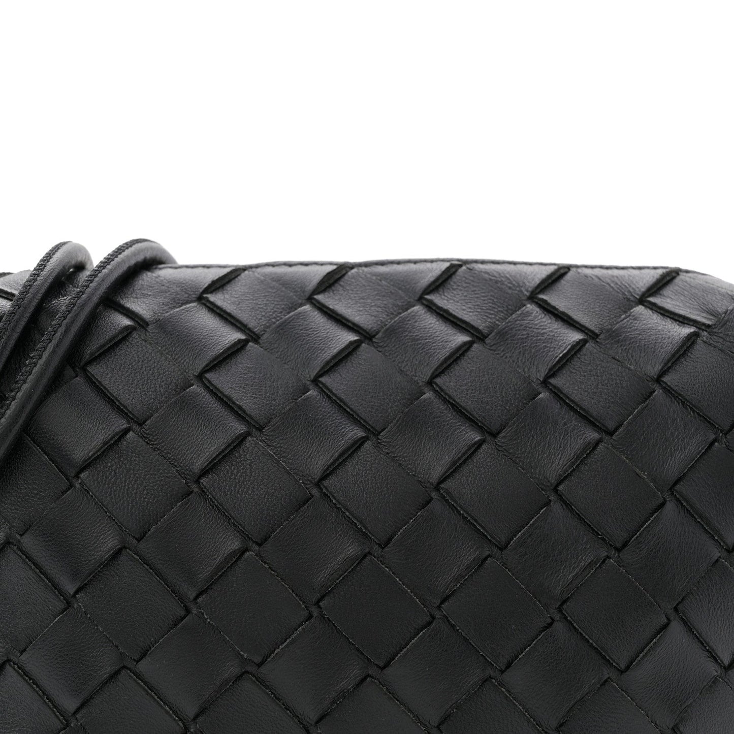 Nappa Intrecciato Mini Loop Camera Bag Black