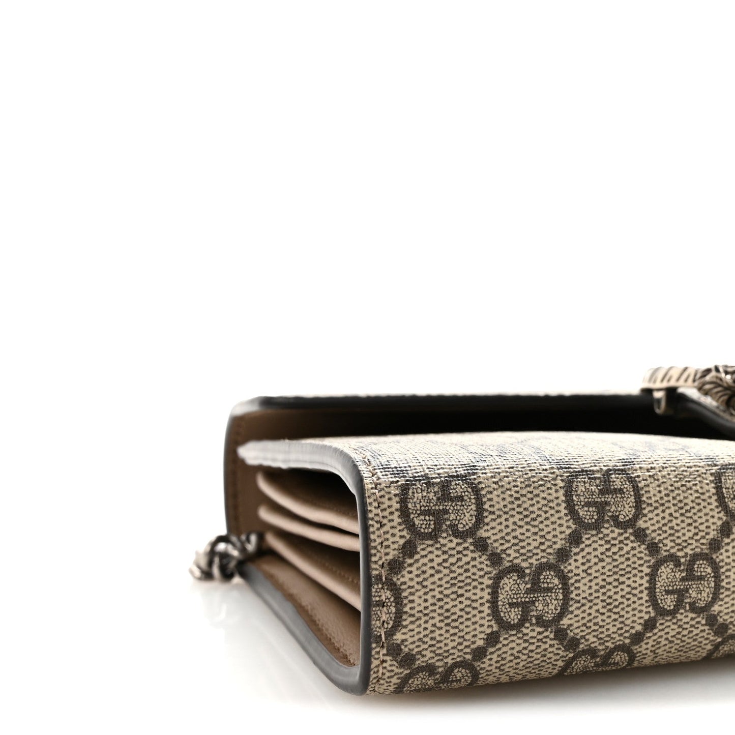 GG Supreme Monogram Mini Dionysus Chain Wallet Beige Taupe