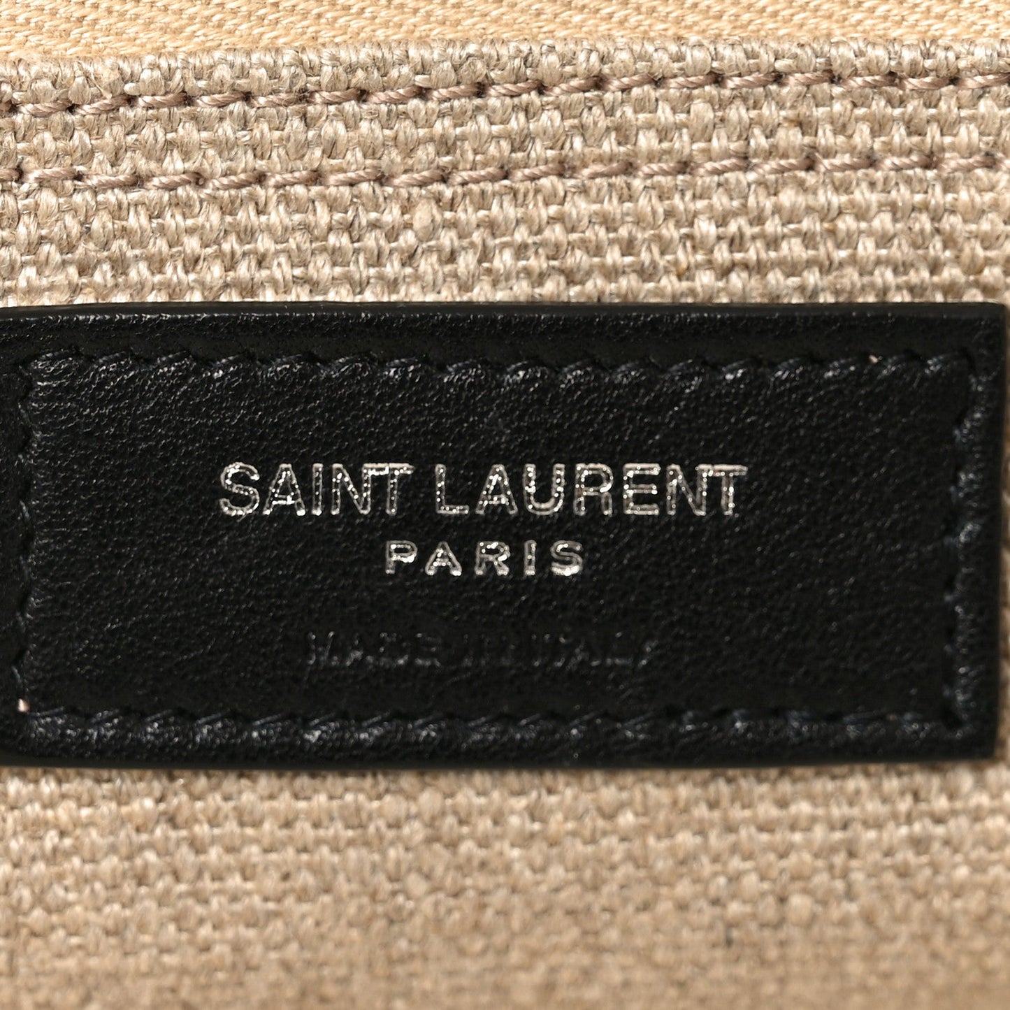 Linen Calfskin Rive Gauche Tote Optic White