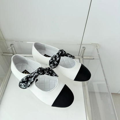 Chanel 26 Double C Heel Pump With Silk Ribbon White Lambskin 597334