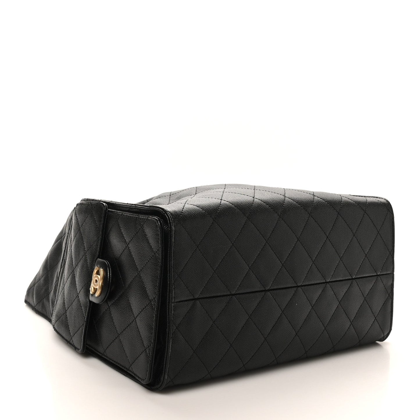 Caviar Quilted Medium Chanel 25 Handbag Black