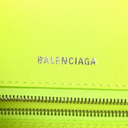 Faux Fur Medium Fluffy Hourglass Top Handle Bag Fluo Yellow