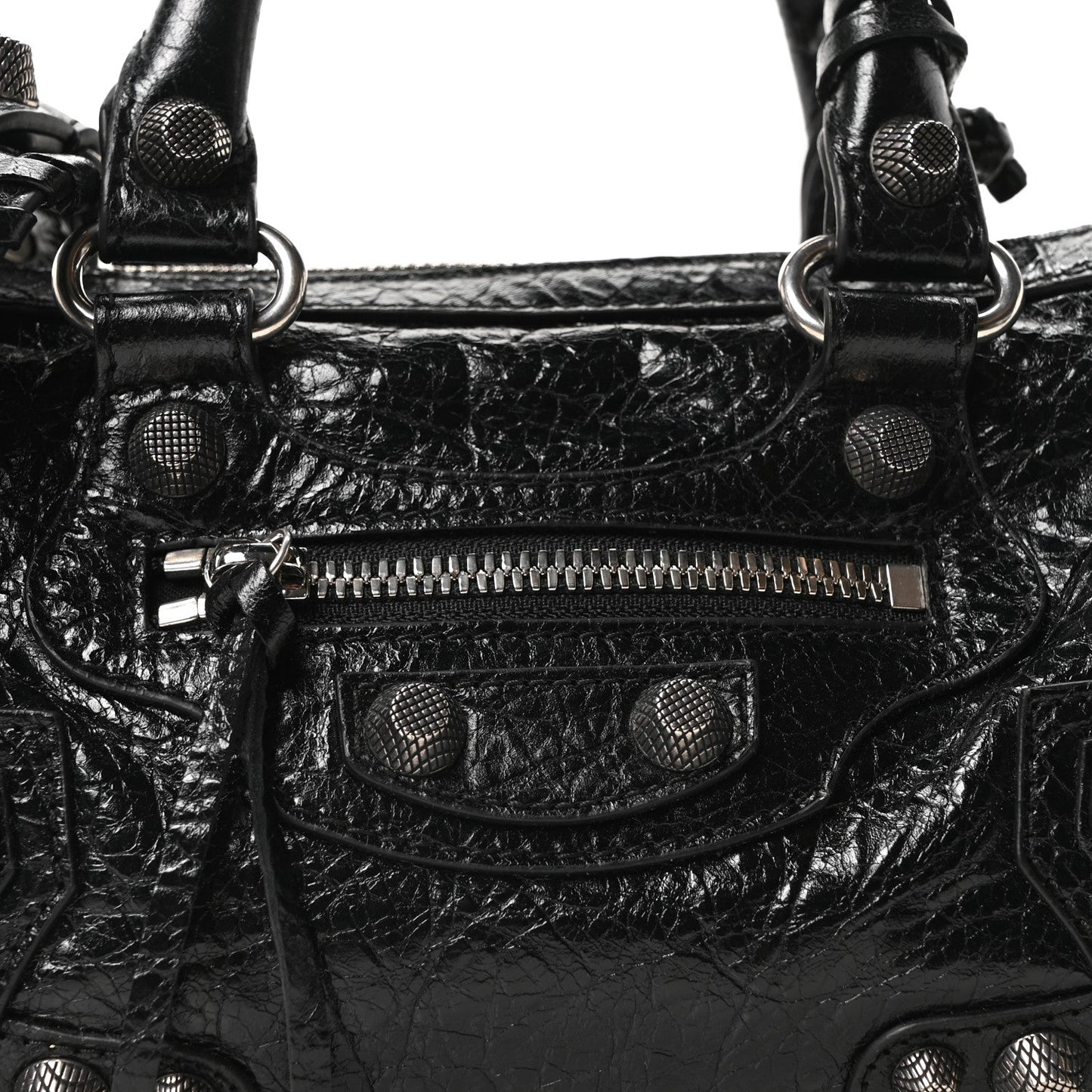 Agneau Arena Mini Le Cagole Duffle Crossbody Bag Black