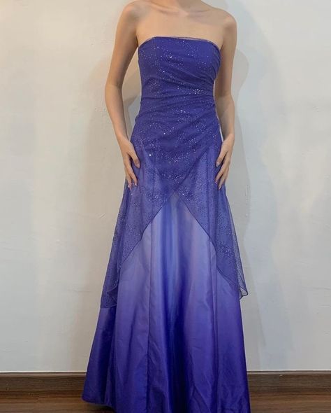 formaldressy--Purple shiny fashion gradient tube top long floor-length ball gown graduation dress gh5514