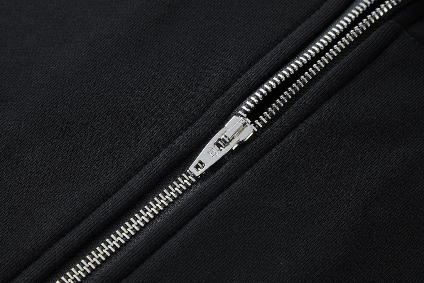 Celine Embroidered Hoodie Zip-up Jacket Black White Cotton