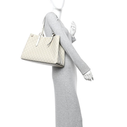 GG Supreme Monogram Emblem Large Tote Bag  Mystic White Oatmeal