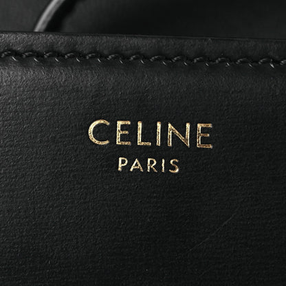 Shiny Calfskin Triomphe Shoulder Bag Black