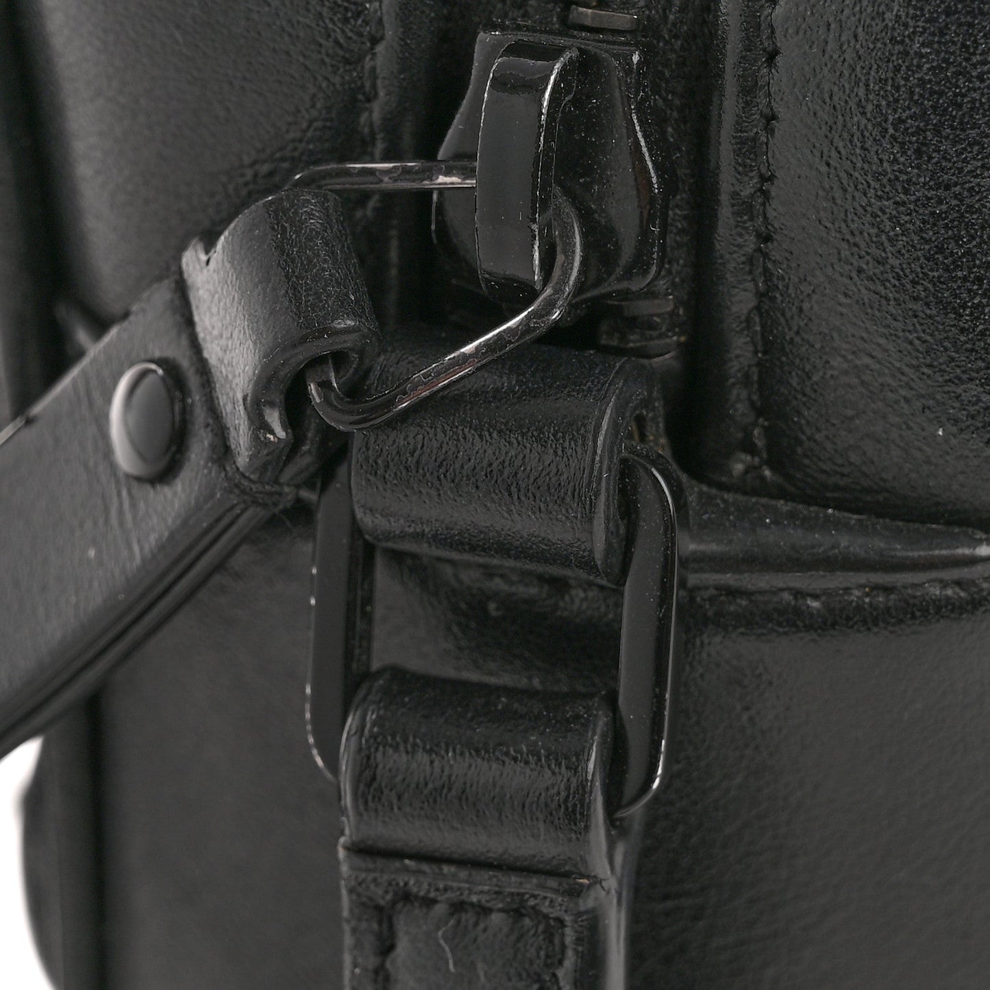 Calfskin Matelasse Monogram Monochrome Lou Camera Bag Black