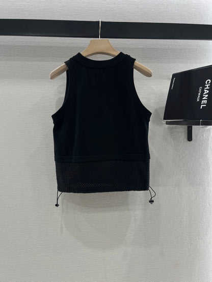 Moncle 25 Mest Vest High Waist Skirt Set Black Cotton 248974