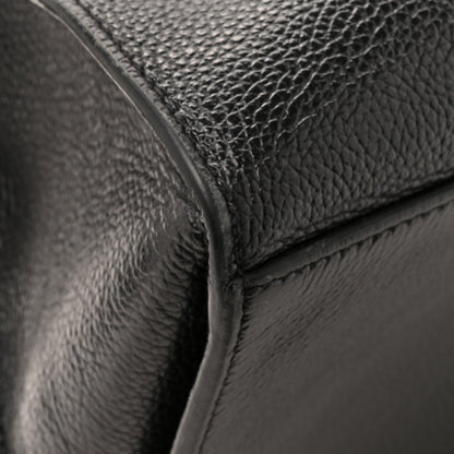 Grained Calfskin Neo Classic Black Hardware Medium City Black