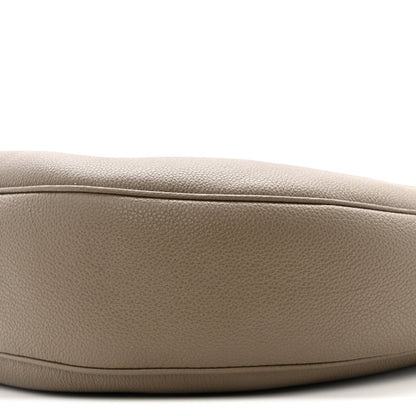 Supple Grained Calfskin Large Lulu Shoulder Bag Souris