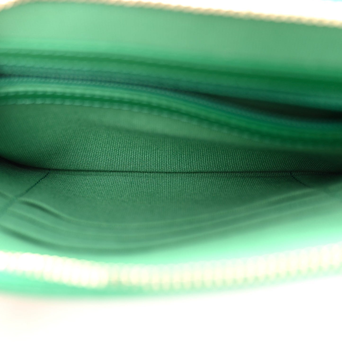 Aged Calfskin Quilted Reissue 2.55 Phone Holder With Chain Green