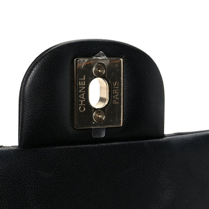 Lambskin Quilted Mini Rectangular Flap Black
