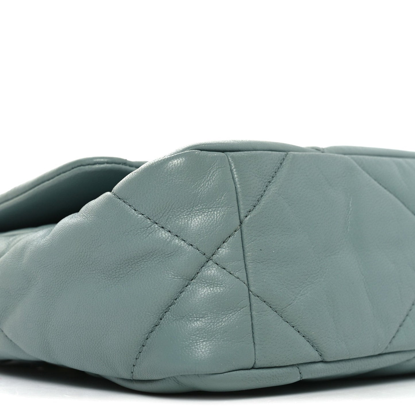 Goatskin Quilted Medium Chanel 19 Flap Light Blue