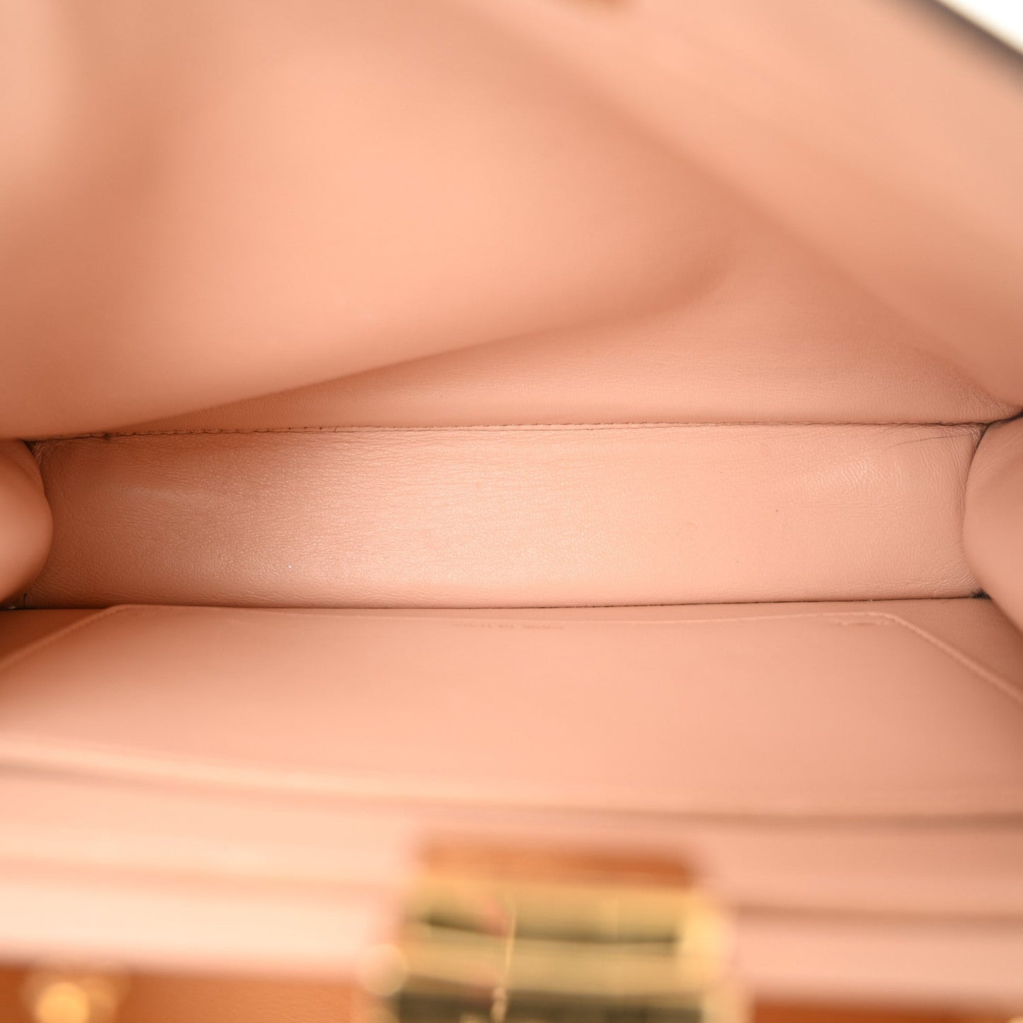 Vitello Seta Nappa Bi-Color Small Peekaboo I SEE U Satchel White Ice Light Rose Tortora