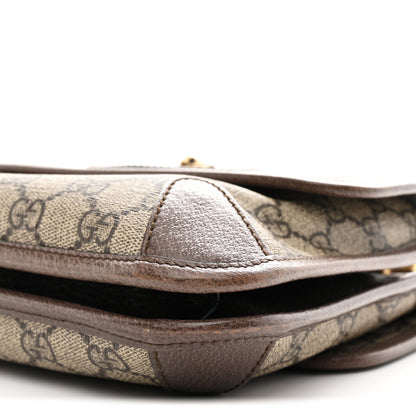 GG Supreme Monogram Web Small Neo Vintage Double Flap Messenger Bag Beige New Acero