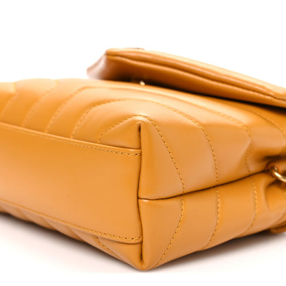 Calfskin Y Quilted Monogram Toy Loulou Crossbody Bag Cheddar