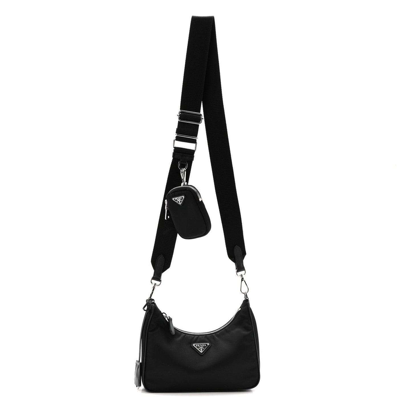 Re-Nylon Saffiano Re-Edition 2005 Shoulder Bag Black