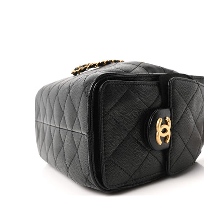 Caviar Quilted Mini Chanel 25 Handbag Black
