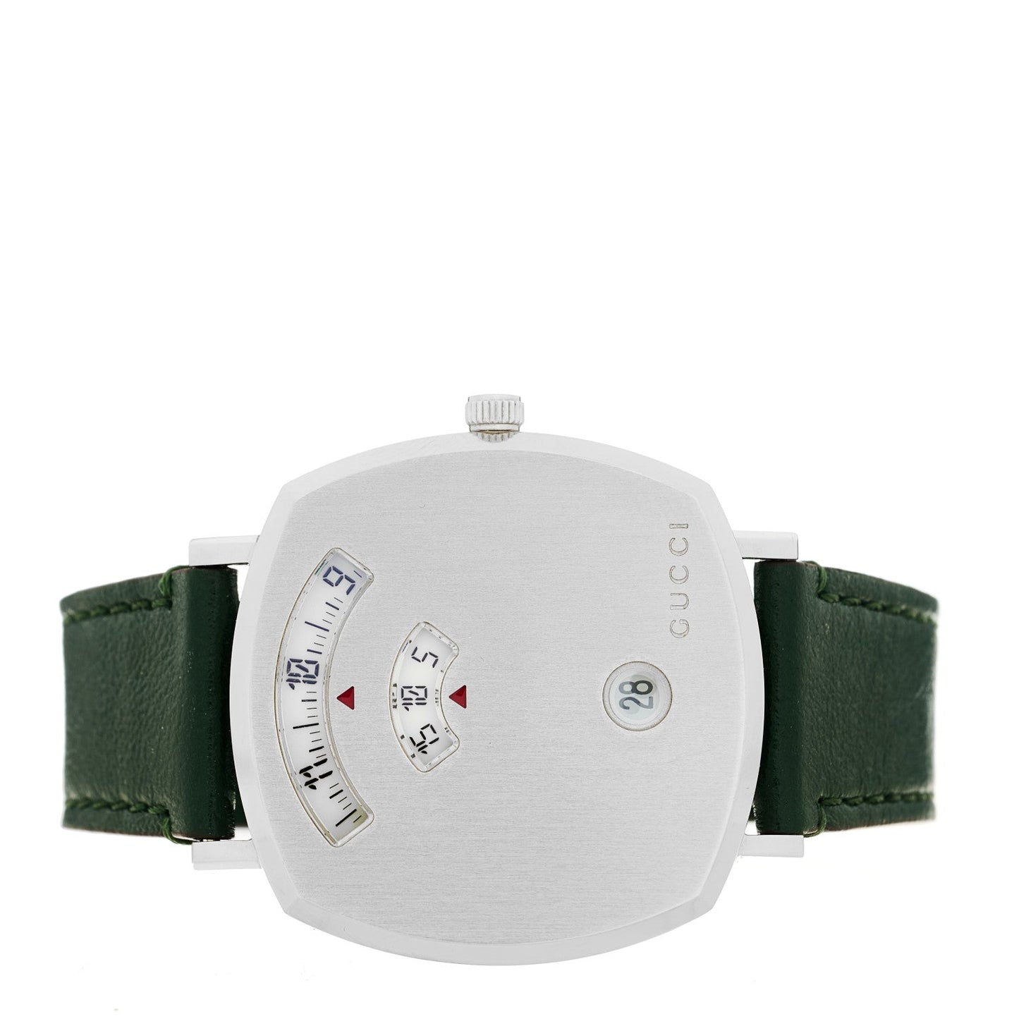 Stainless Steel Calfskin 35mm Grip Quartz Watch Green