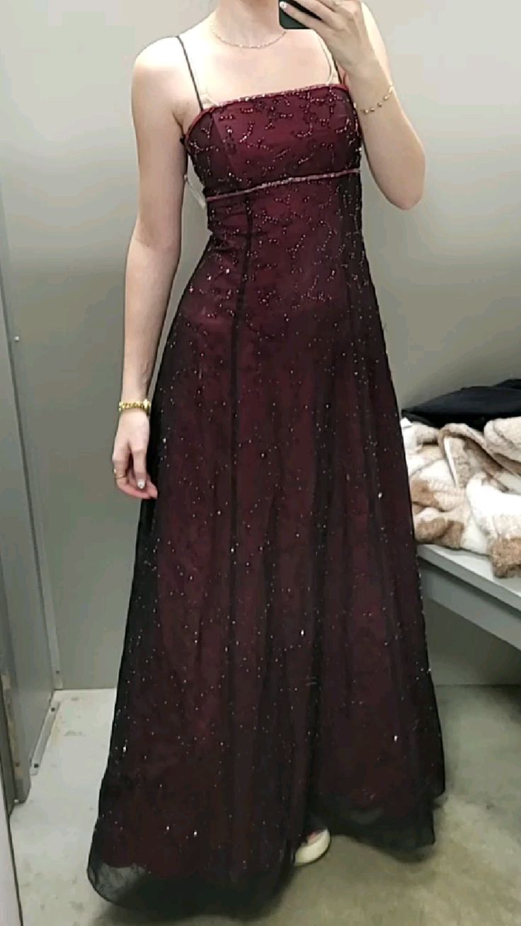 formaldressy-New Retro Floral Dress, Burgundy Dress gh6124