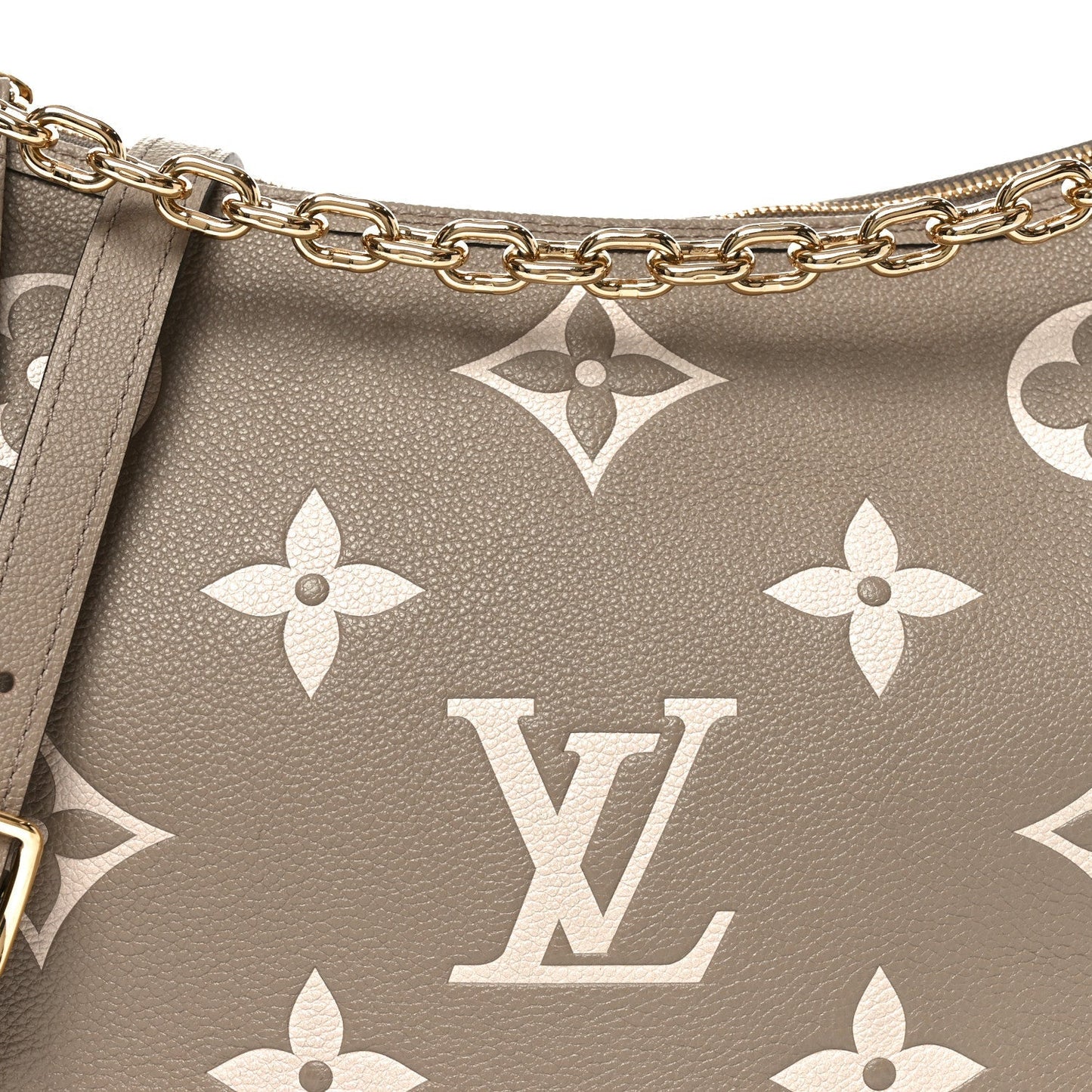 Empreinte Monogram Giant Loop Hobo Dove Gray Cream