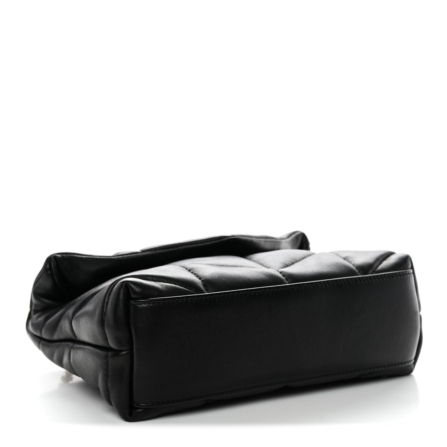 Lambskin Quilted Toy Loulou Puffer Monogram Chain Satchel Black