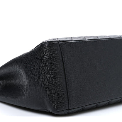 Caviar Quilted Grand Shopping Tote GST Black