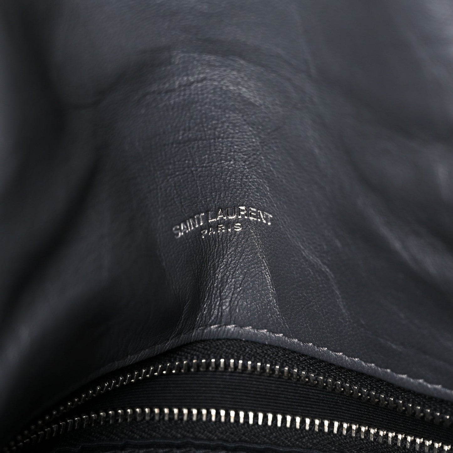 Lambskin Quilted Small Loulou Puffer Monogram Chain Satchel Storm