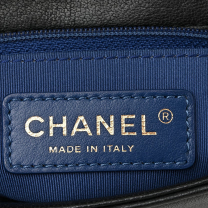 Sheepskin Quilted Small Mademoiselle Flap Black Blue