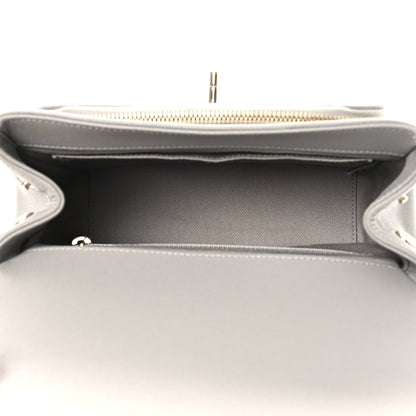 Caviar Quilted Medium Business Affinity Flap Grey
