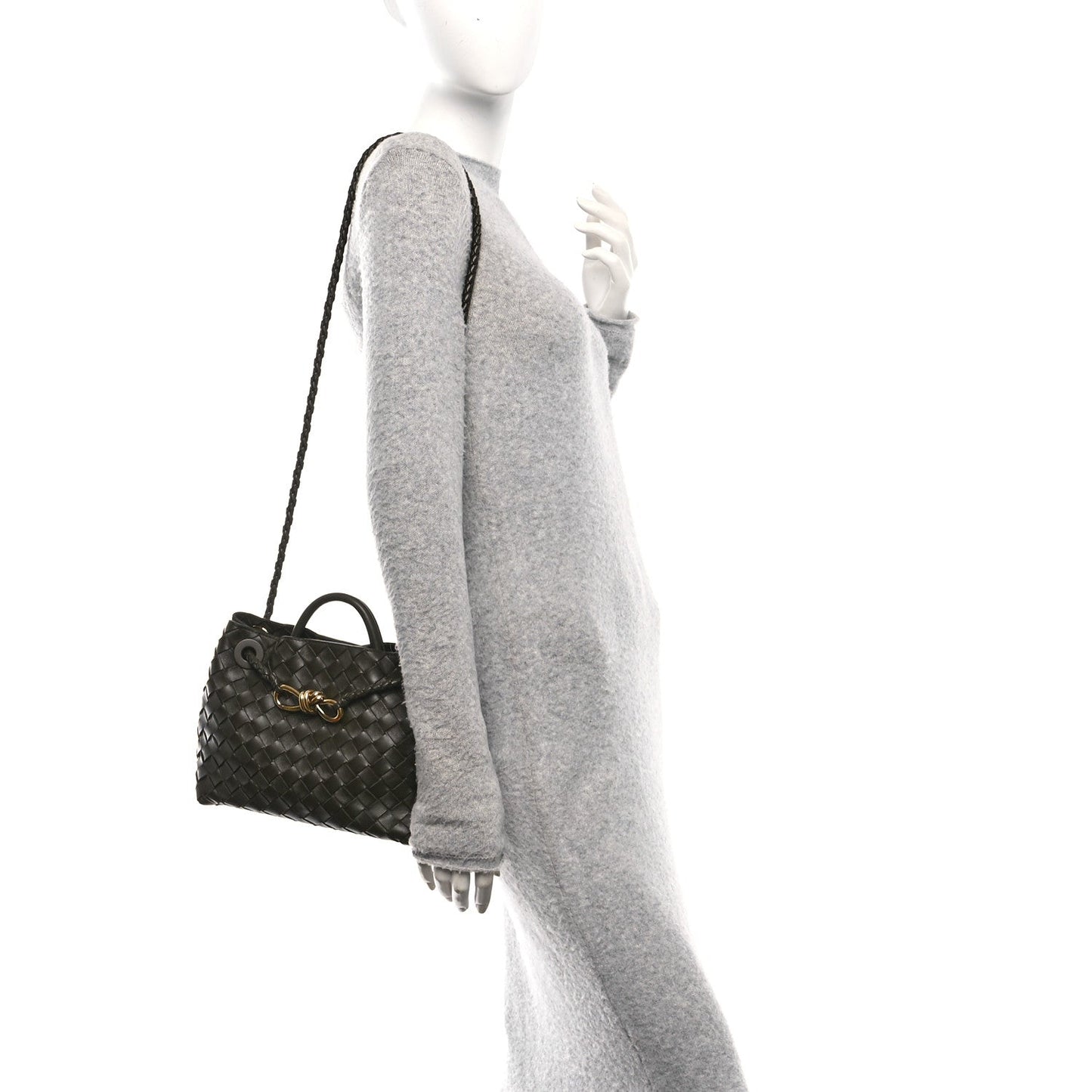 Nappa Intrecciato Small Andiamo Shoulder Bag Cypress