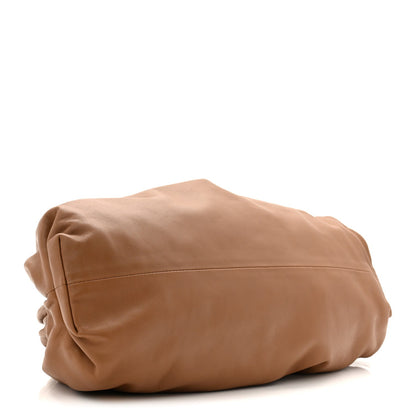 Smooth Butter Calf The Pouch Oversized Clutch Cammello