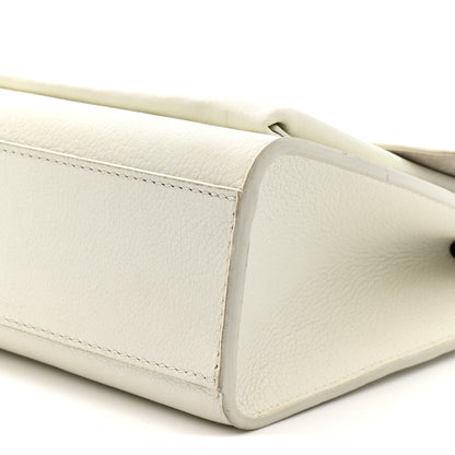 Soft Calfskin Mylockme Chain Bag BB White