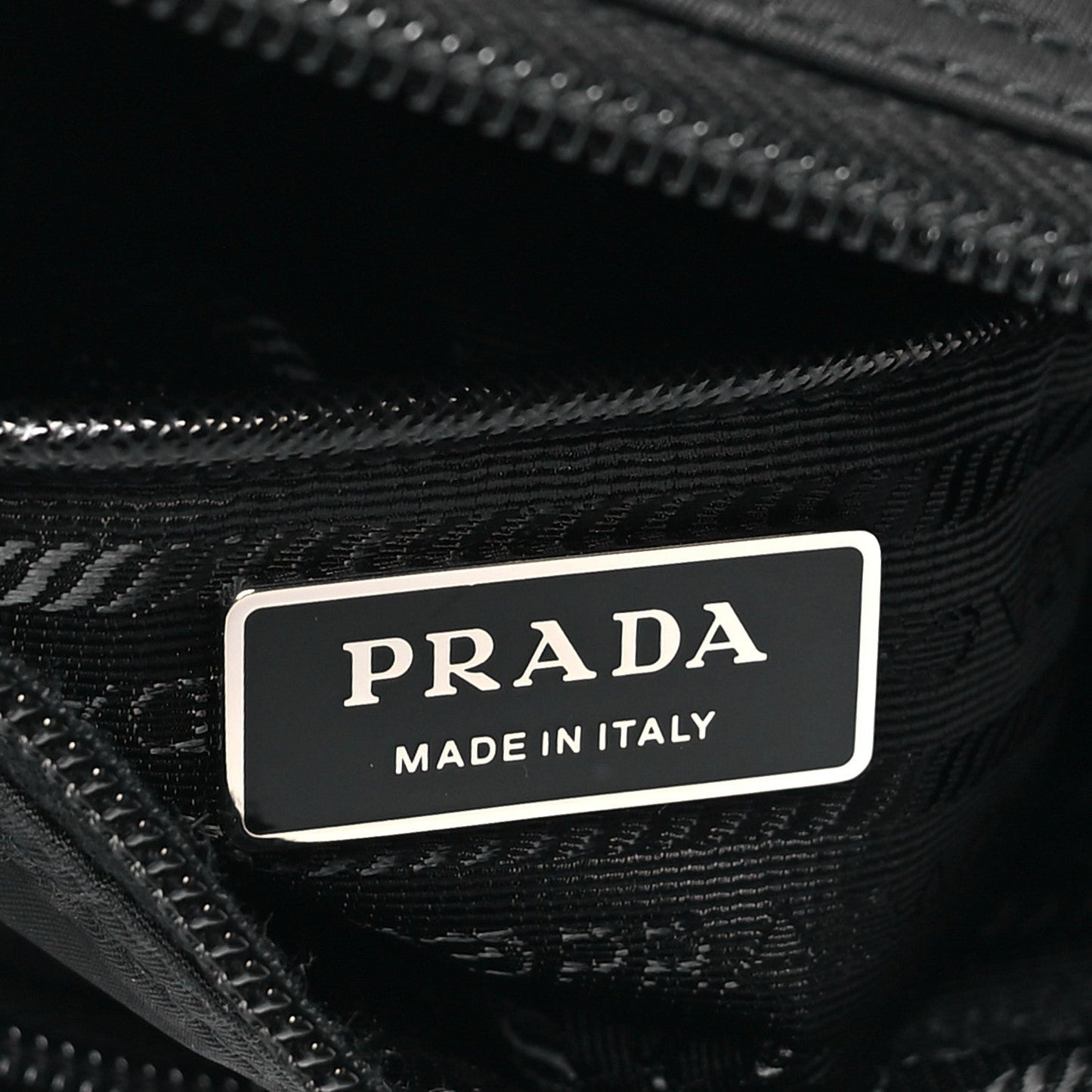 Re-Nylon Vela Saffiano Pocket Single Buckle Messenger Shoulder Bag Black