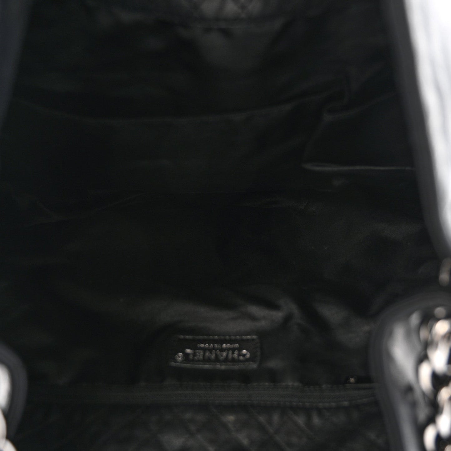 Lambskin Large Soft and Chain Hobo Black