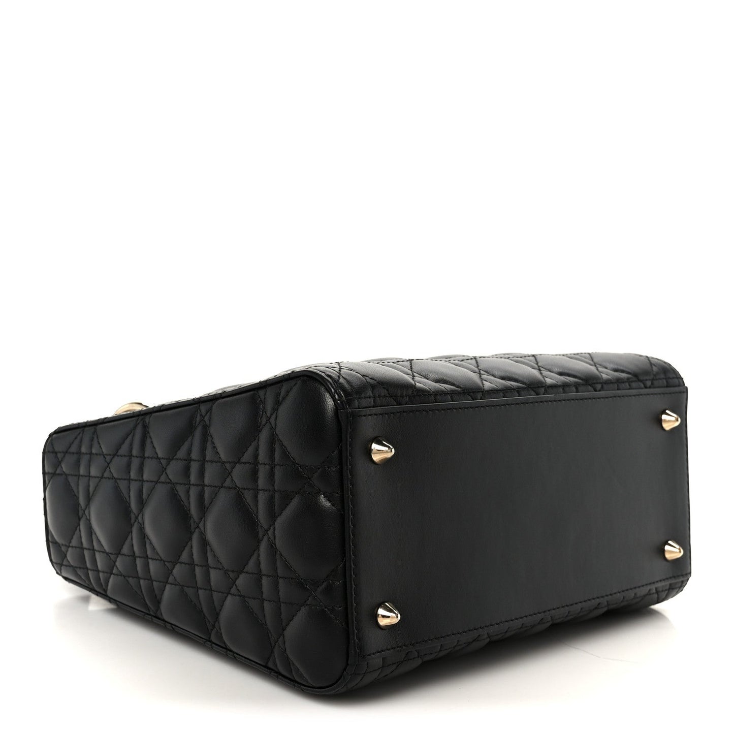 Lambskin Cannage Medium Lady Dior Black