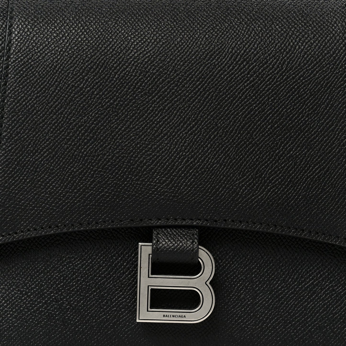 Semi Matte Soft Textured Calfskin Downtown Shoulder Bag Black