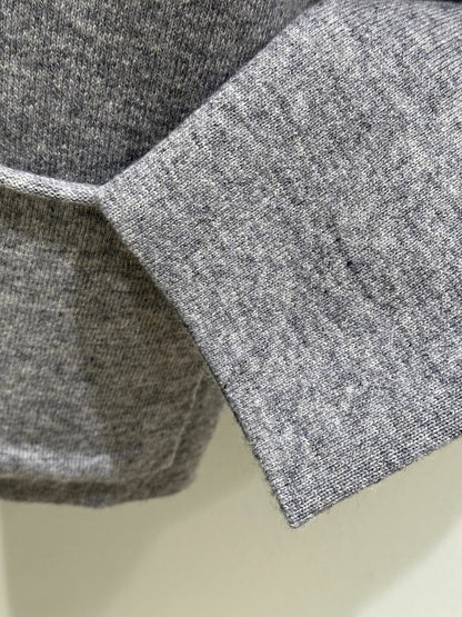 Miumiu 2026 Half-zipper Sweater Grey Mix Blue Cashmere