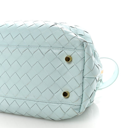 Nappa Intrecciato Bauletto Teal Washed