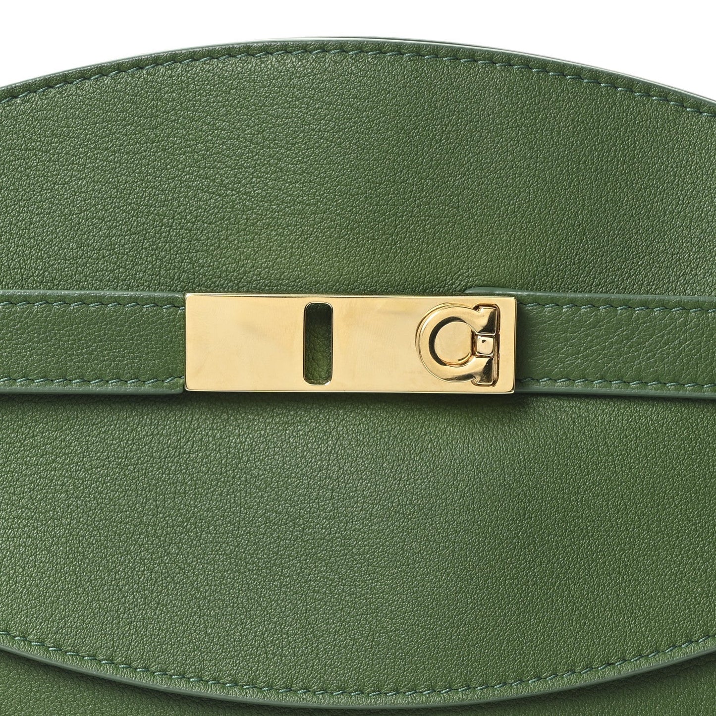 Calfskin Small Hug Messenger Bag Forest Green