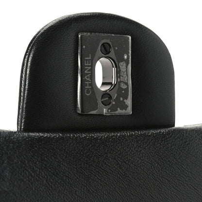 Lambskin Quilted Mini Top Handle Rectangular Flap So Black
