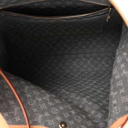 Monogram Denim CarryAll MM Washed Grey