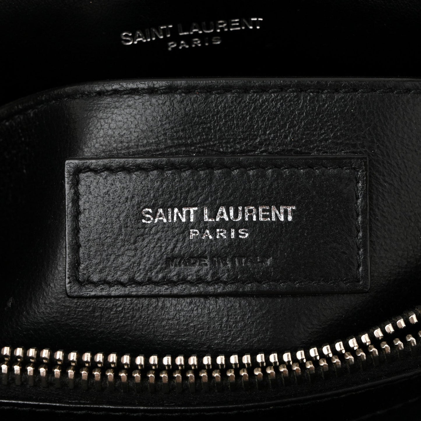 Calfskin Y Quilted Monogram Small Loulou Chain Satchel Black